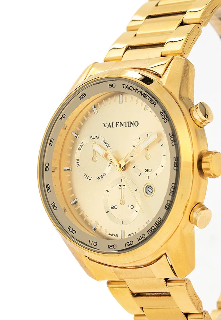 Valentino 20122412-GOLD DIAL Stainless Steel Strap Analog Watch for Men