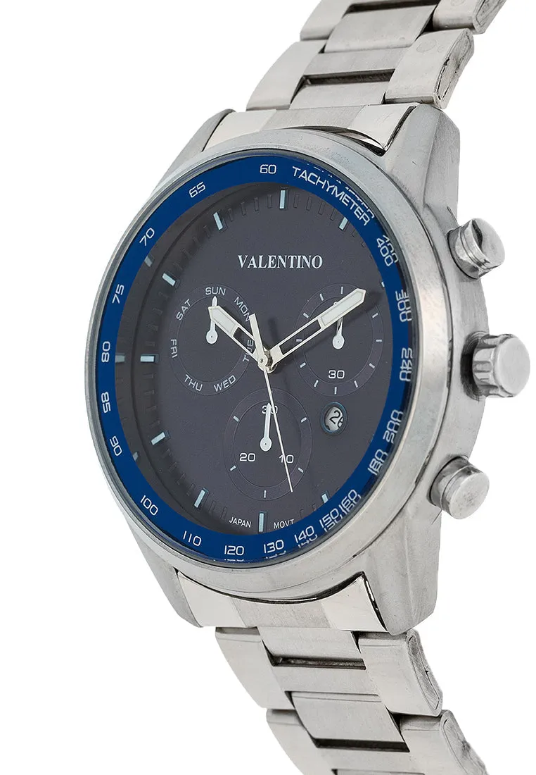 Valentino 20122414-BLUE DIAL Stainless Steel Strap Analog Watch for Men