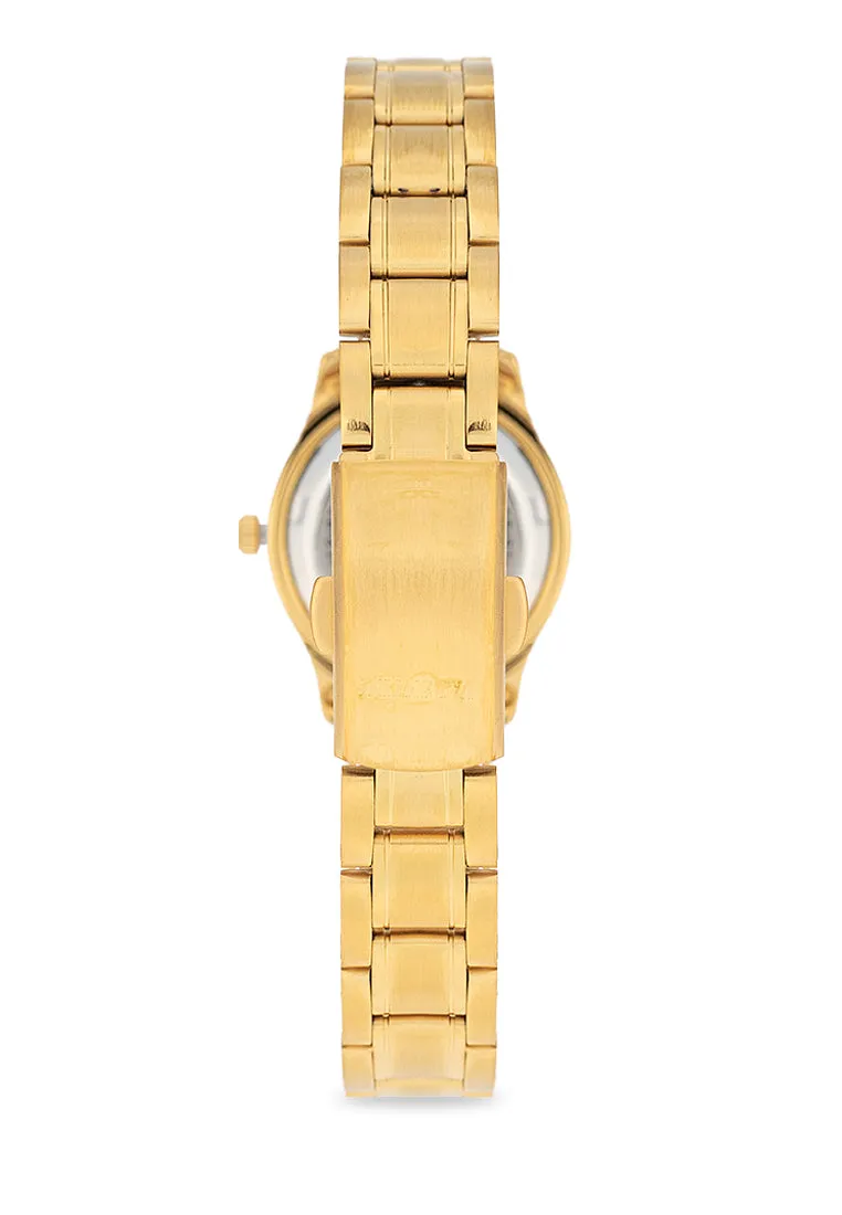 Valentino 20122423-GOLD - BLACK DIAL Stainless Steel Strap Analog Watch for Women