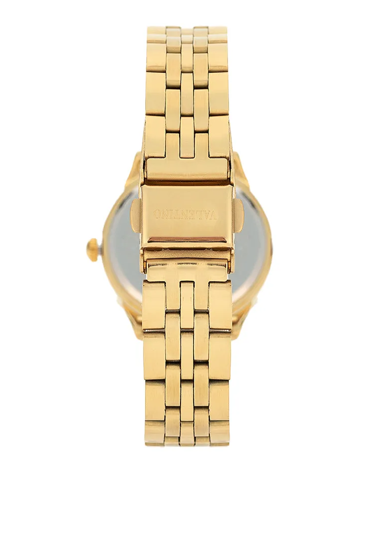 Valentino 20122440-GOLD DIAL Stainless Steel Strap Analog Watch for Women