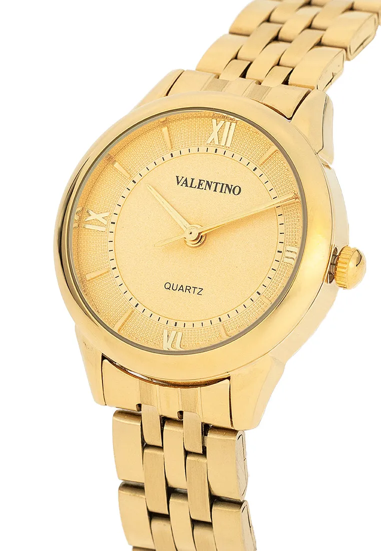 Valentino 20122440-GOLD DIAL Stainless Steel Strap Analog Watch for Women