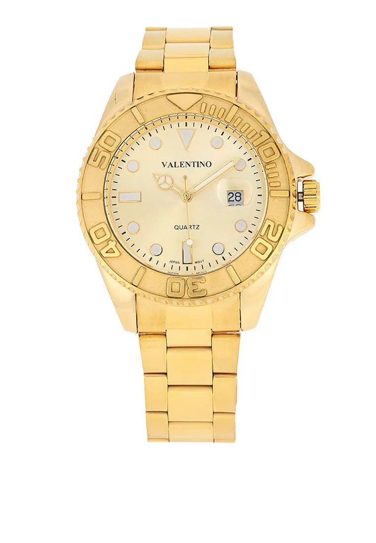 Valentino 20122463-GOLD DIAL Stainless Steel Strap Analog Watch for Men