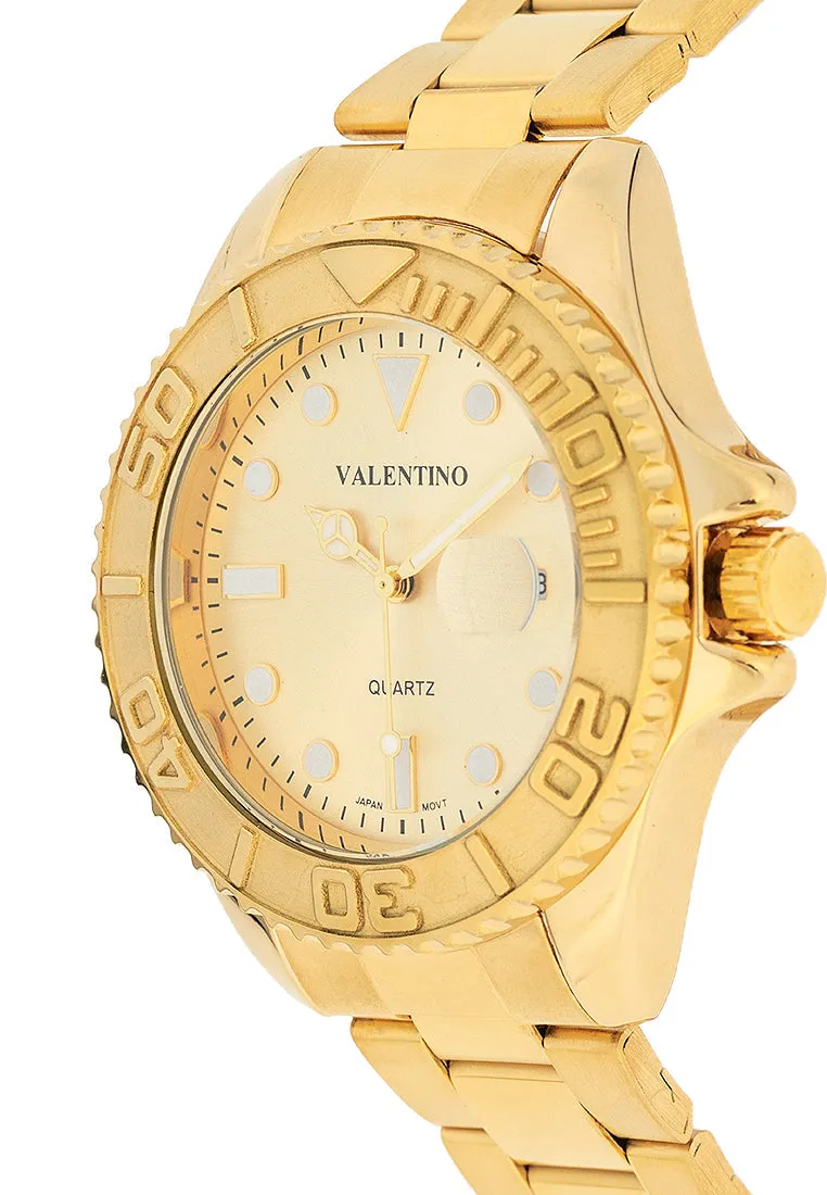 Valentino 20122463-GOLD DIAL Stainless Steel Strap Analog Watch for Men