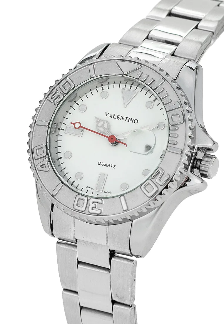 Valentino 20122466-WHITE DIAL Stainless Steel Strap Analog Watch for Women