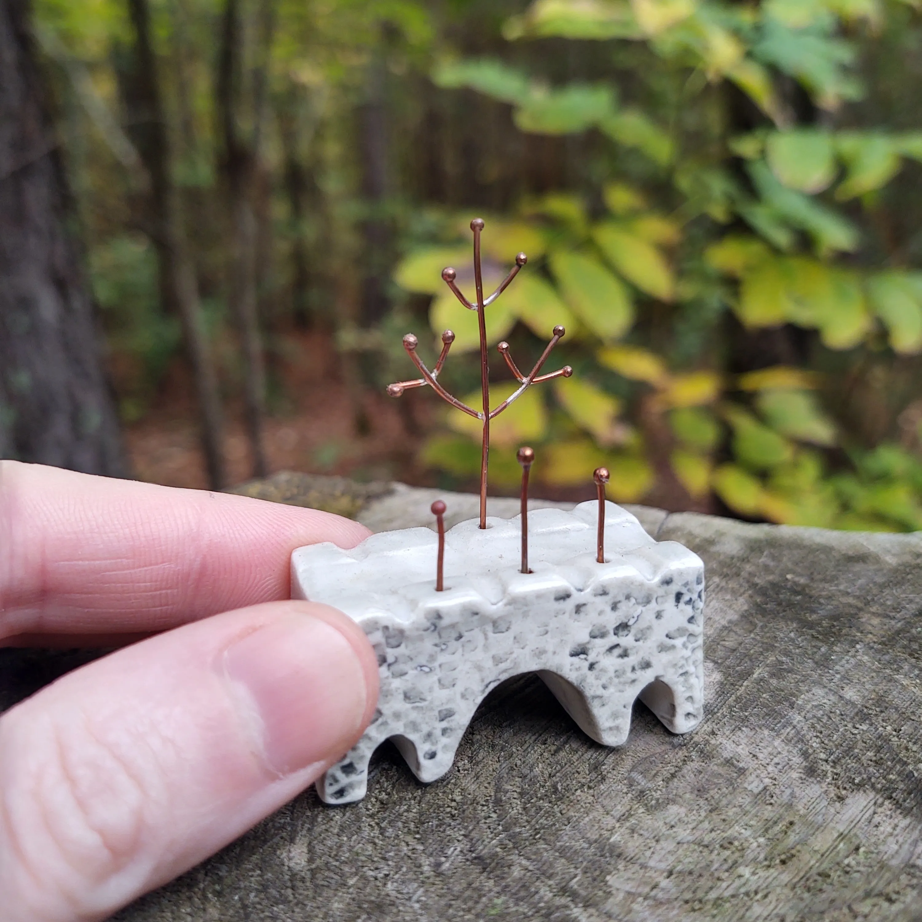 Viaduct Bridge in White with Copper Tree