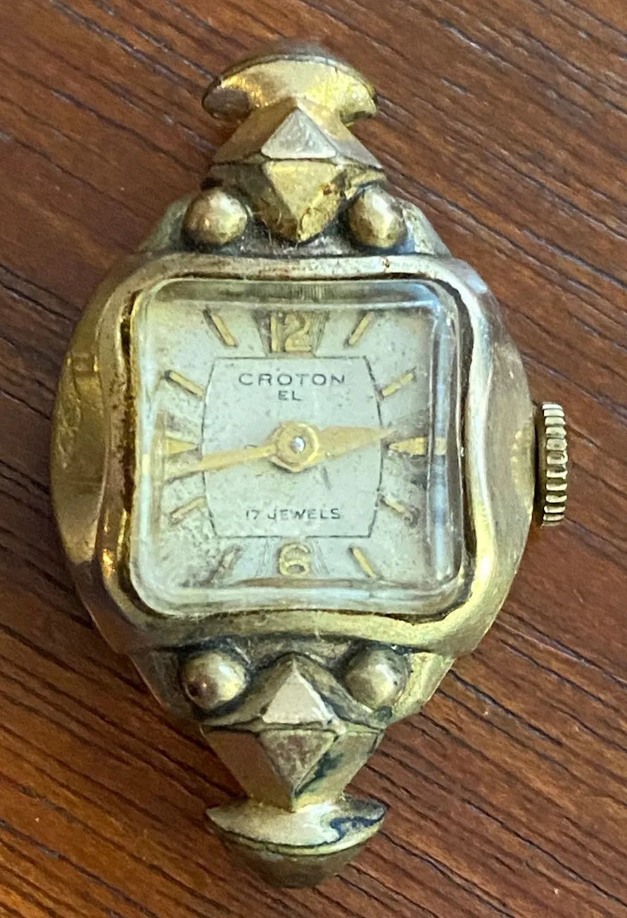 Vintage Croton El 10k Rolled Gold Manual Wind Women's Wristwatch 17j