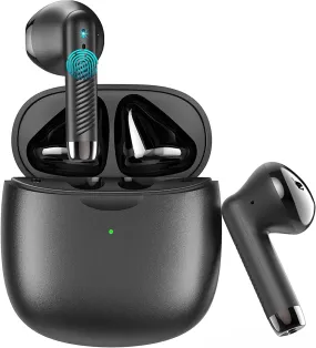 Wireless Earbuds, Bluetooth 5.3 Earbuds Stereo Bass, Bluetooth Headphones in Ear Noise Cancelling Mic, Earphones IP7 Waterproof Sports, 32H Playtime USB C Mini Charging Case Ear Buds for Android Ios