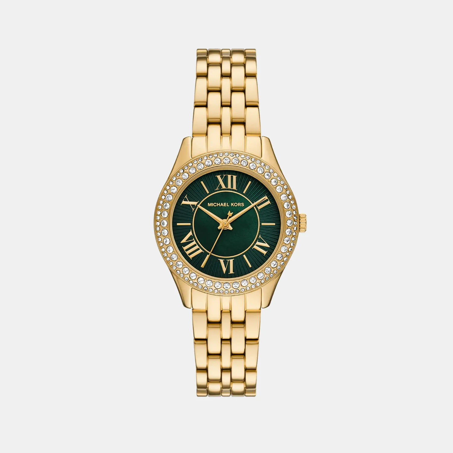 Women Quartz Green Dial Analog Stainless Steel Watch MK4870