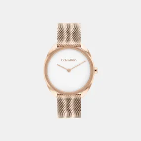 Women White Analog Mesh Watch 25200270