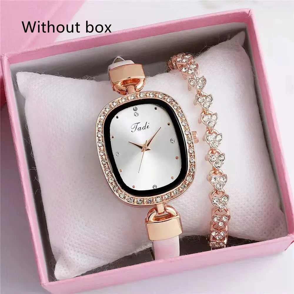 Women's Quartz Watch Diamond Rhinestone Thin Belt