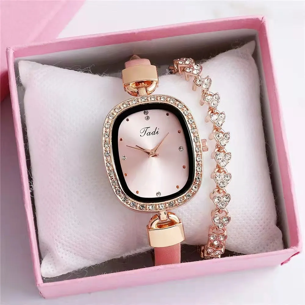 Women's Quartz Watch Diamond Rhinestone Thin Belt