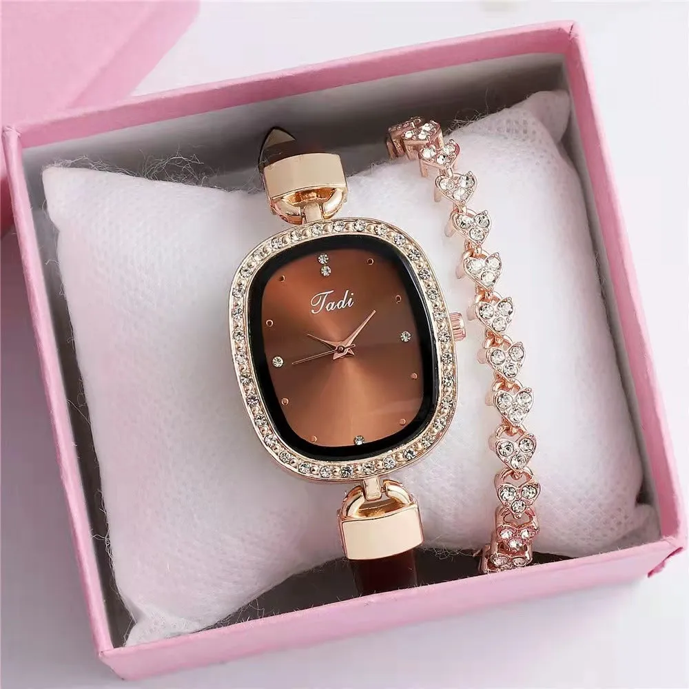 Women's Quartz Watch Diamond Rhinestone Thin Belt