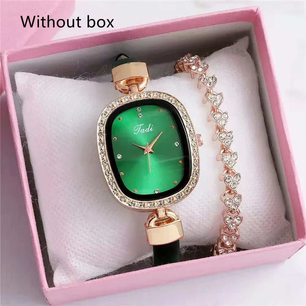 Women's Quartz Watch Diamond Rhinestone Thin Belt