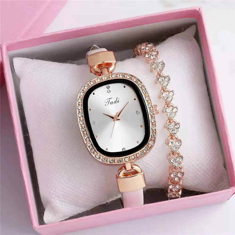 Women's Quartz Watch Diamond Rhinestone Thin Belt