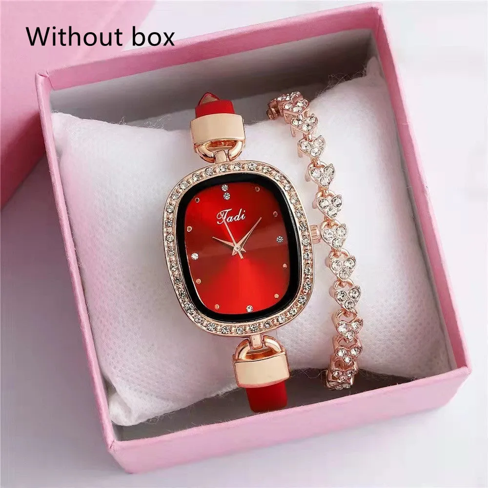 Women's Quartz Watch Diamond Rhinestone Thin Belt