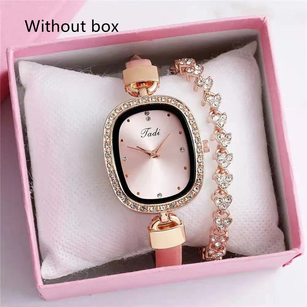 Women's Quartz Watch Diamond Rhinestone Thin Belt