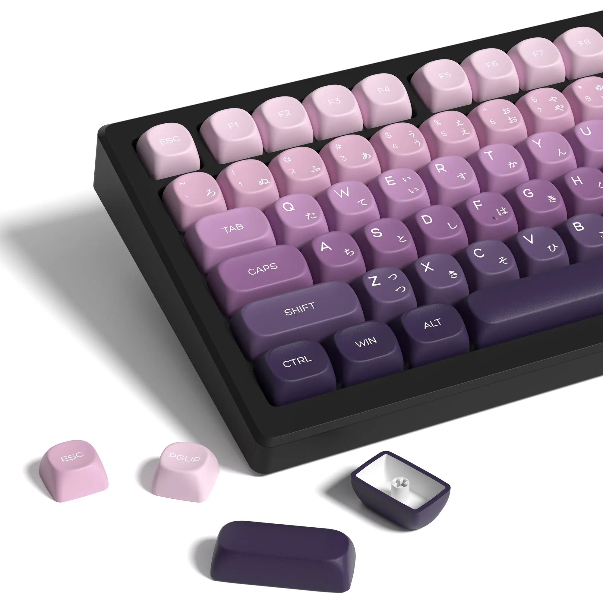 Womier Gradient Series 134-Key MOA Profile Double-Shot PBT Keycap Set (4 Colors)