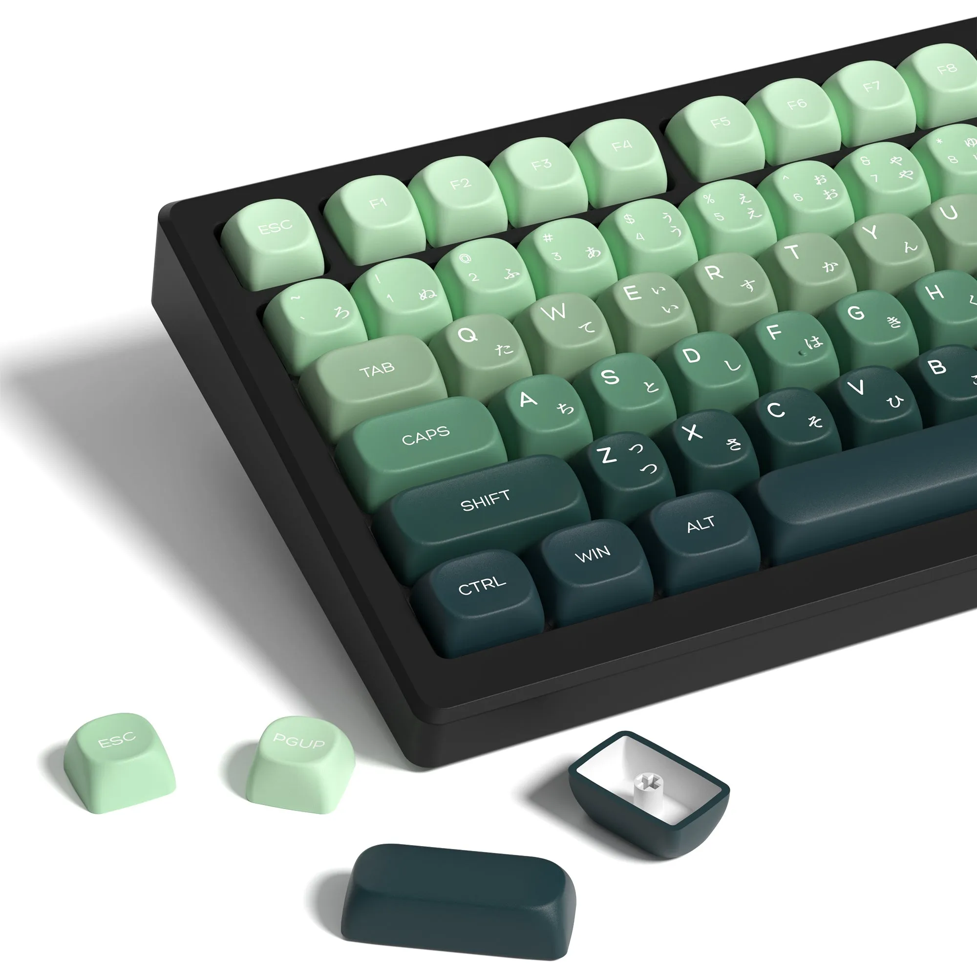 Womier Gradient Series 134-Key MOA Profile Double-Shot PBT Keycap Set (4 Colors)