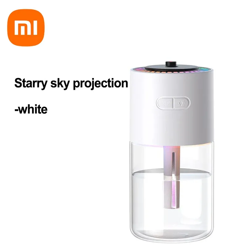 Xiaomi 2025 New Portable Rotating Humidifier USB Air Humidifier Silent Atomizer With Projection Lights Colorful Ambient Light