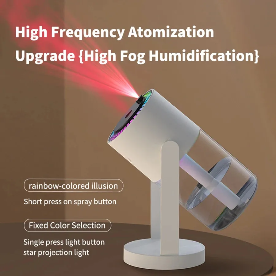 Xiaomi 2025 New Portable Rotating Humidifier USB Air Humidifier Silent Atomizer With Projection Lights Colorful Ambient Light