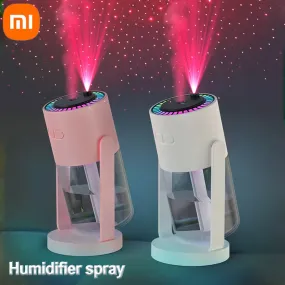 Xiaomi 2025 New Portable Rotating Humidifier USB Air Humidifier Silent Atomizer With Projection Lights Colorful Ambient Light