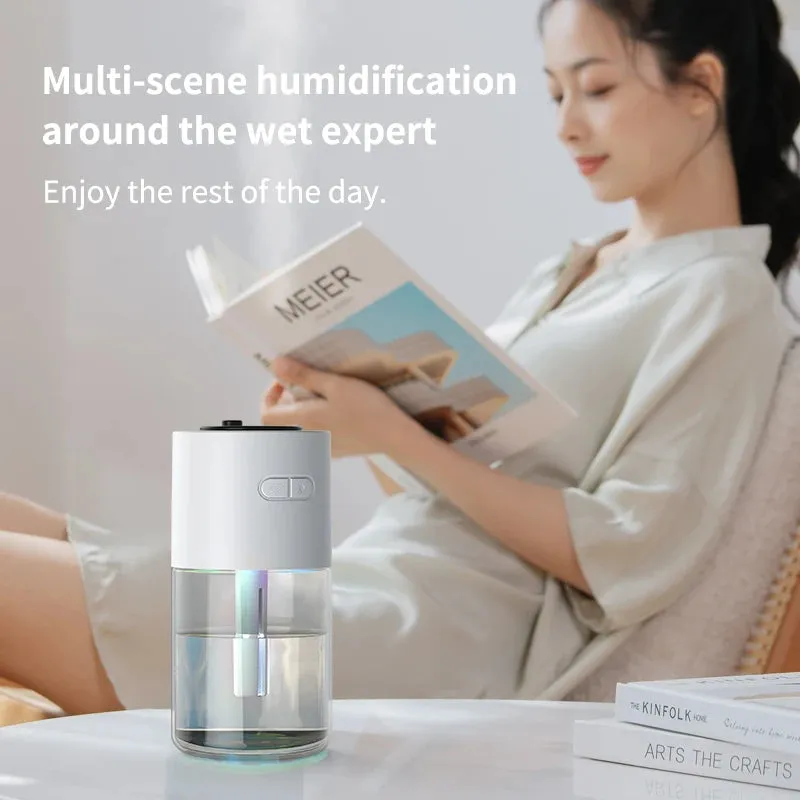 Xiaomi 2025 New Portable Rotating Humidifier USB Air Humidifier Silent Atomizer With Projection Lights Colorful Ambient Light