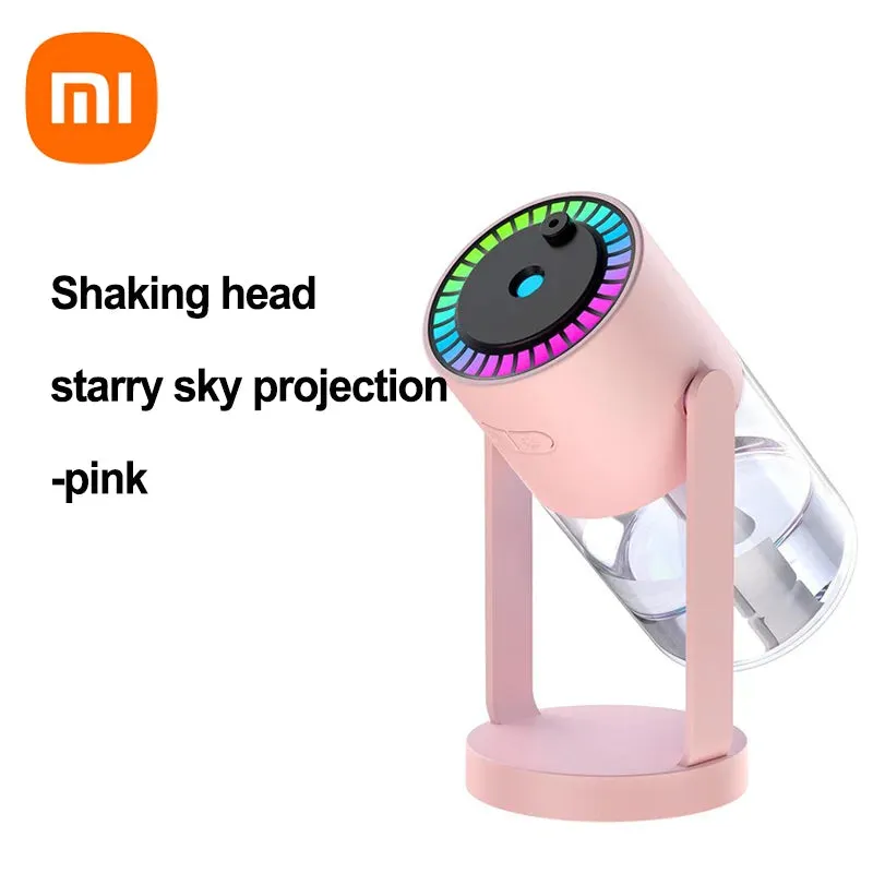 Xiaomi 2025 New Portable Rotating Humidifier USB Air Humidifier Silent Atomizer With Projection Lights Colorful Ambient Light