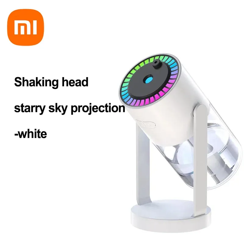 Xiaomi 2025 New Portable Rotating Humidifier USB Air Humidifier Silent Atomizer With Projection Lights Colorful Ambient Light