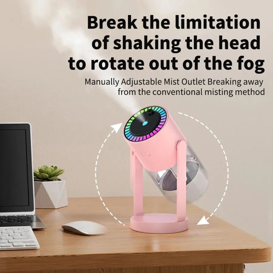 Xiaomi 2025 New Portable Rotating Humidifier USB Air Humidifier Silent Atomizer With Projection Lights Colorful Ambient Light