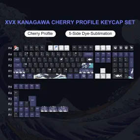 XVX Coral Sea/Kanagawa Cherry Profile Dye-sub PBT Keycap Set (132-Key)