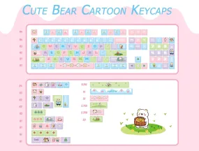 XVX Cute Little Bear  MOA Profile Dyed Sub PBT Keycap Set 143-Key