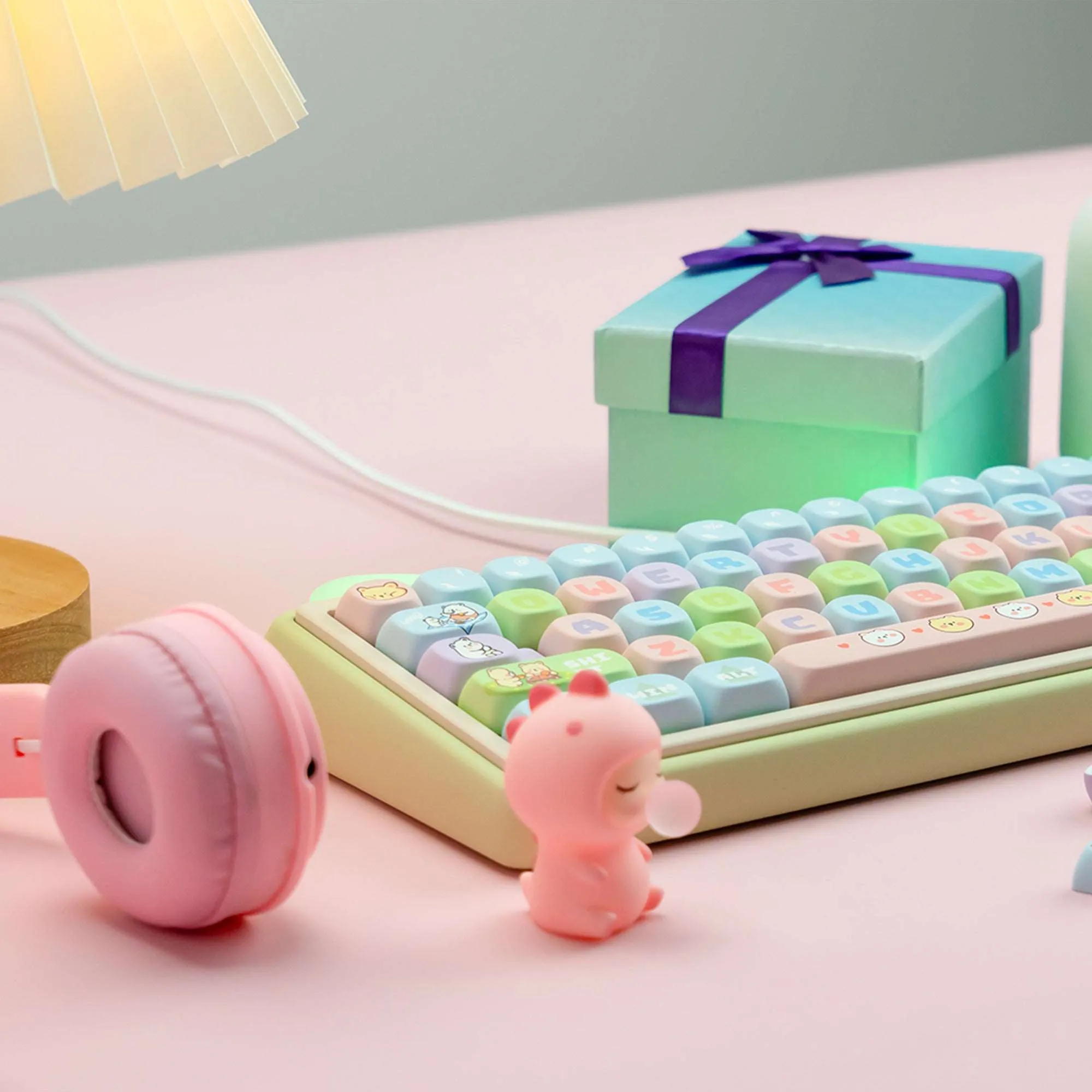 XVX Cute Little Bear  MOA Profile Dyed Sub PBT Keycap Set 143-Key