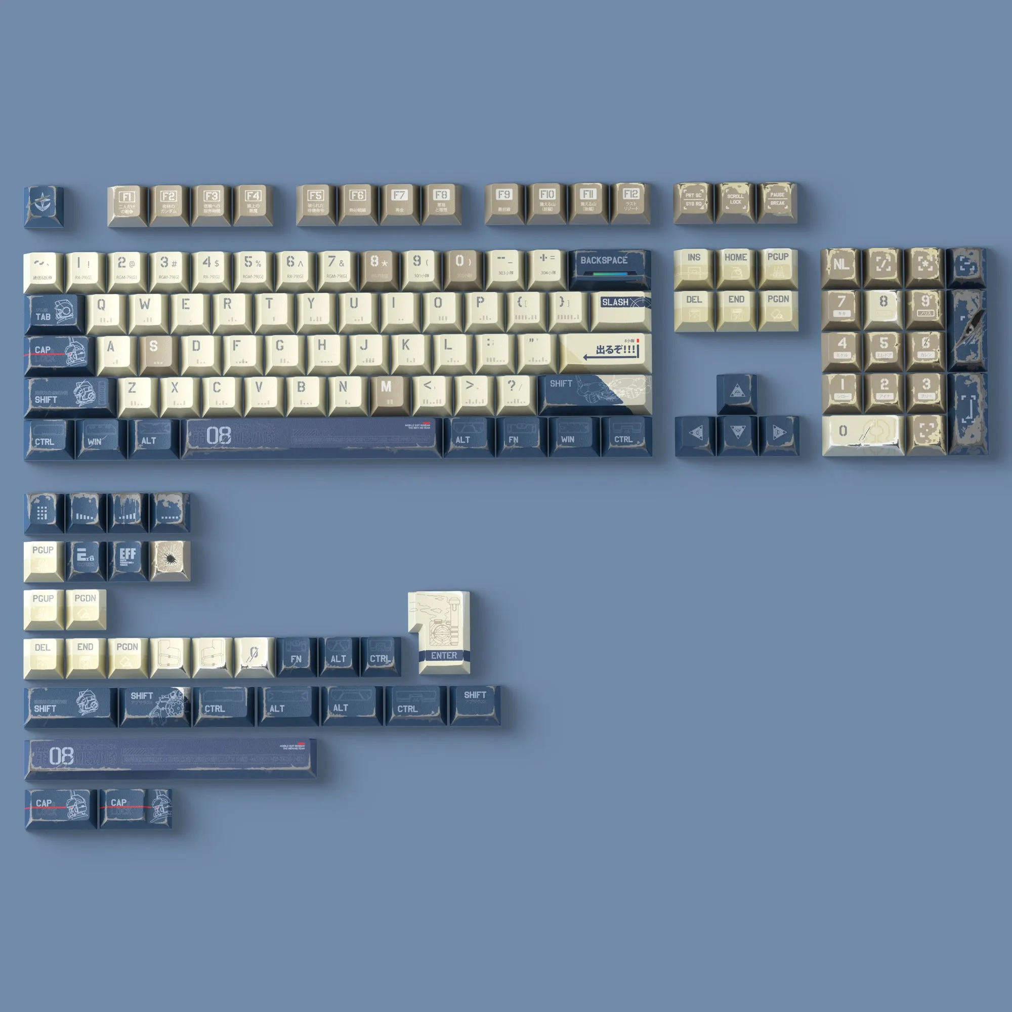 XVX DAMAGED MECHA Cherry Profile Keycaps Full Set (143-Keys)