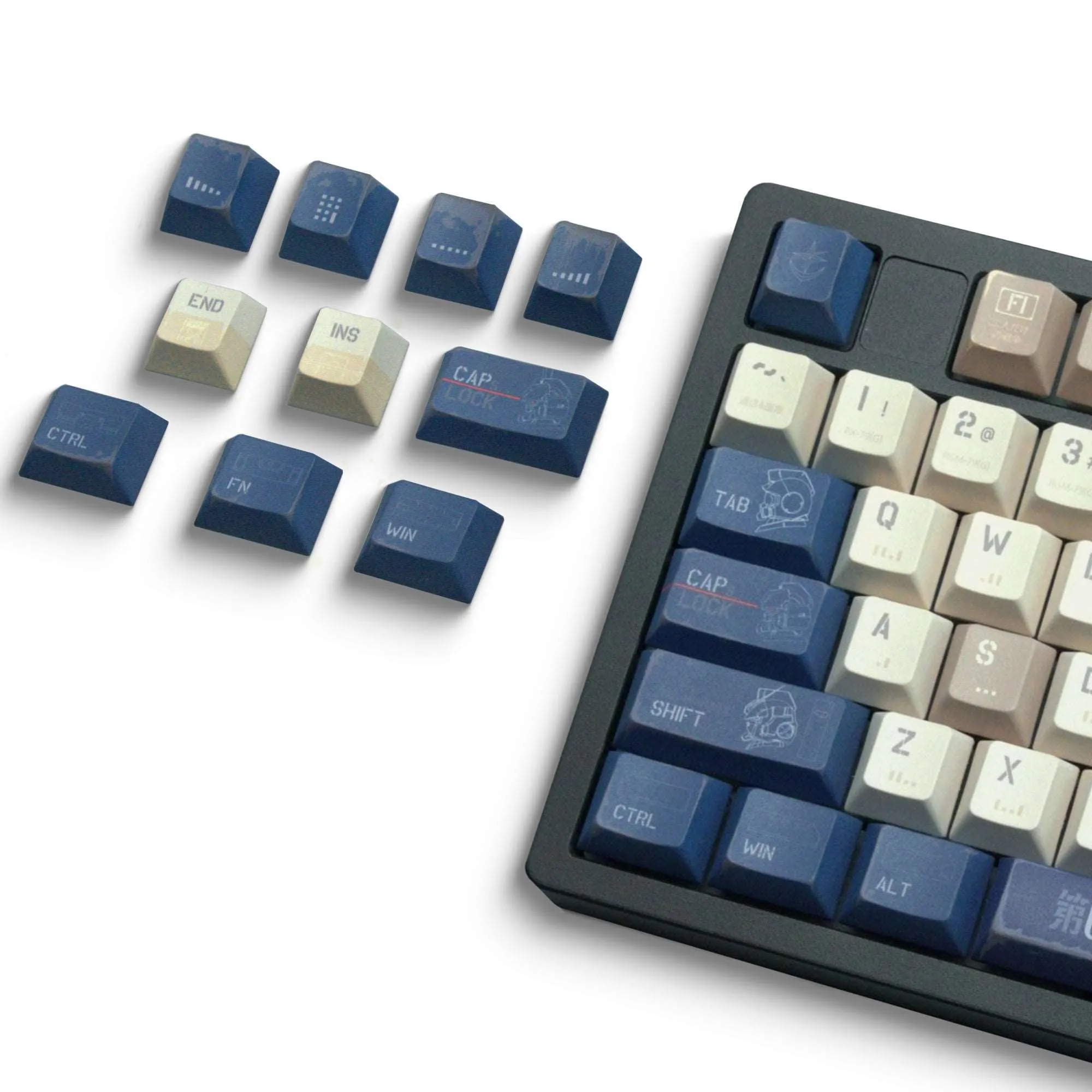 XVX DAMAGED MECHA Cherry Profile Keycaps Full Set (143-Keys)