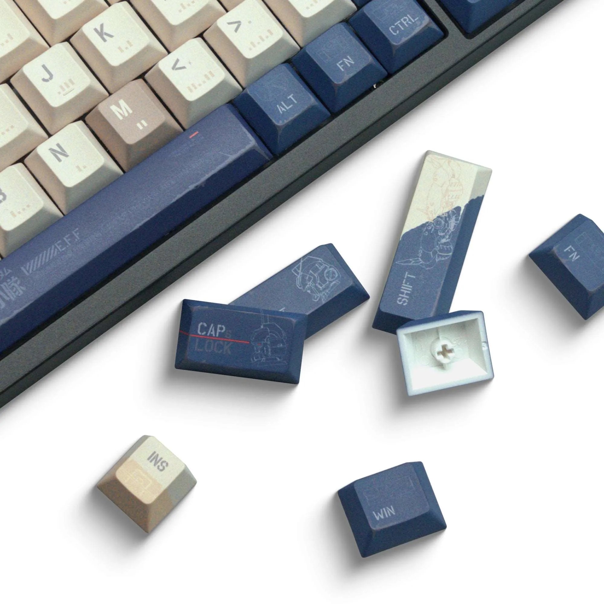 XVX DAMAGED MECHA Cherry Profile Keycaps Full Set (143-Keys)