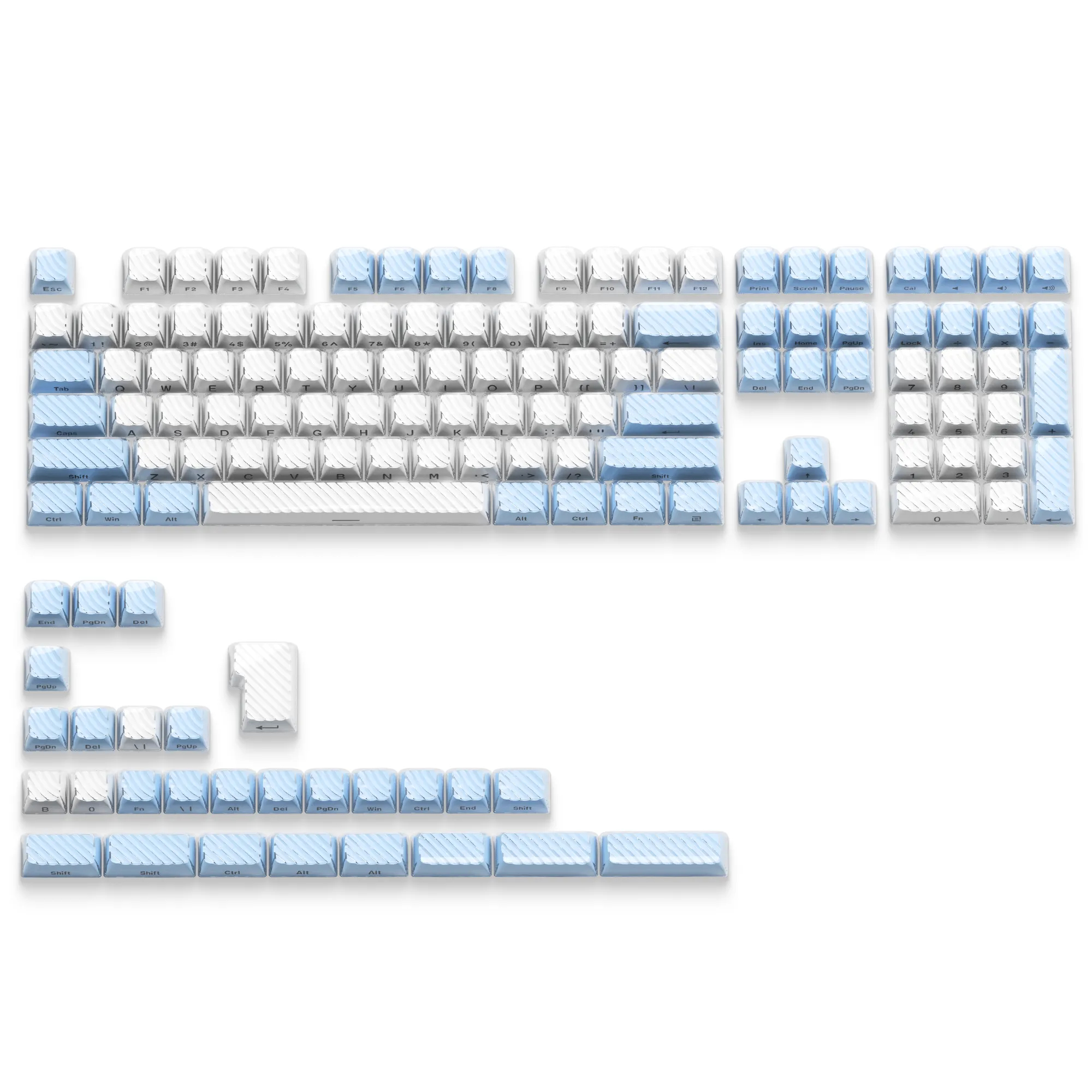 XVX Magic Wave Series OEM Profile Side-Print Ice-Cube Keycap Set (133-Key)