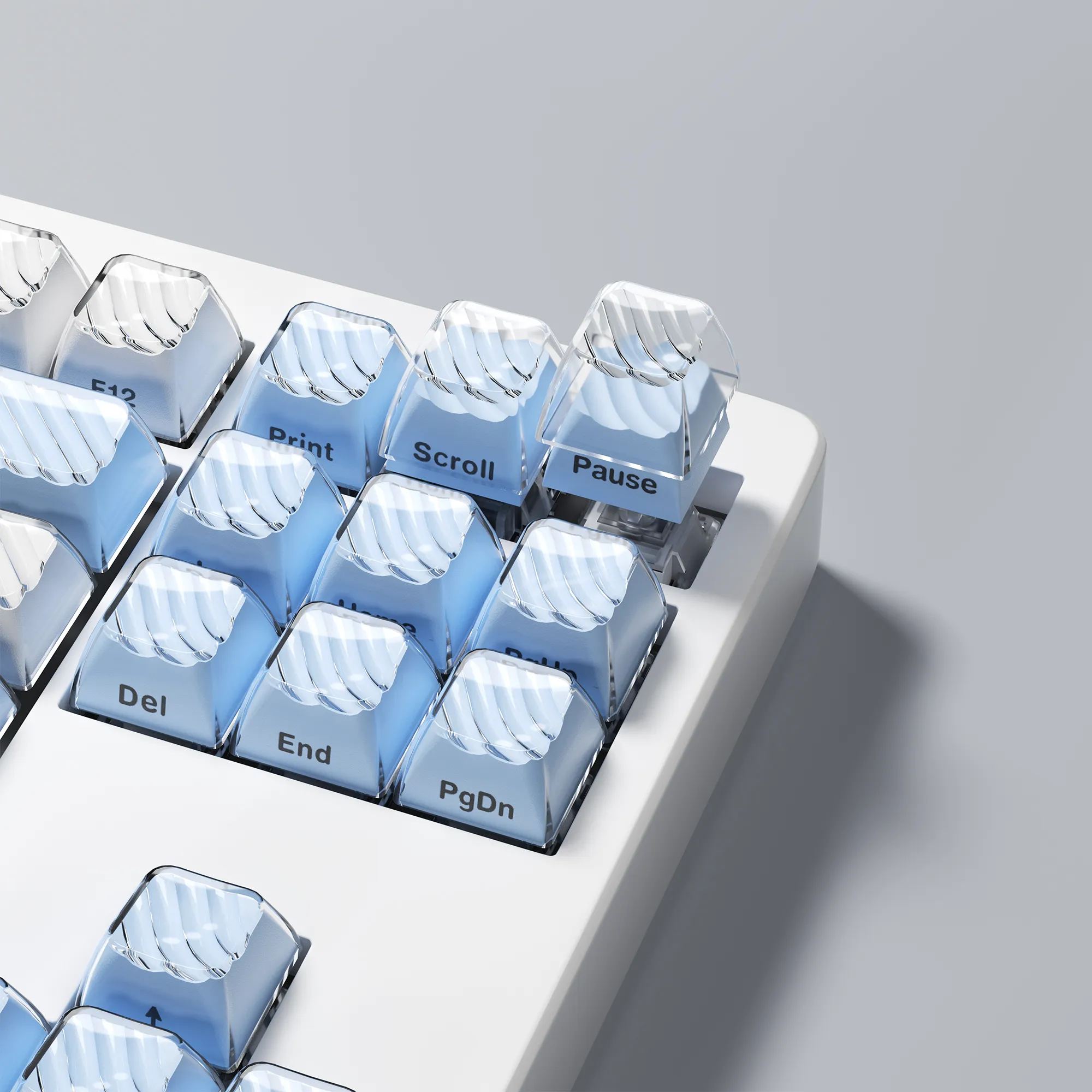 XVX Magic Wave Series OEM Profile Side-Print Ice-Cube Keycap Set (133-Key)