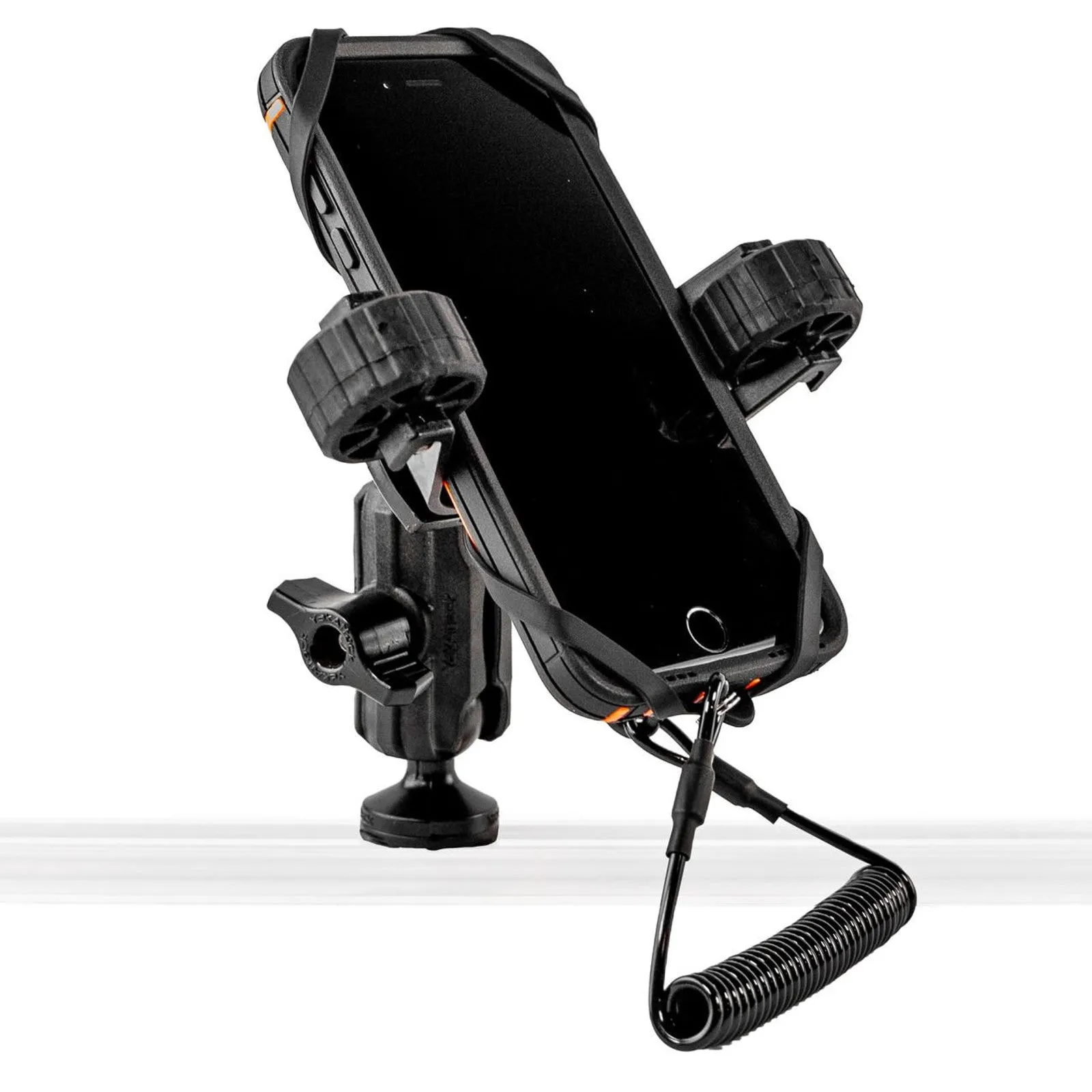 YakAttack RotoGrip Phone Holder with 1" Screwball Track Mount