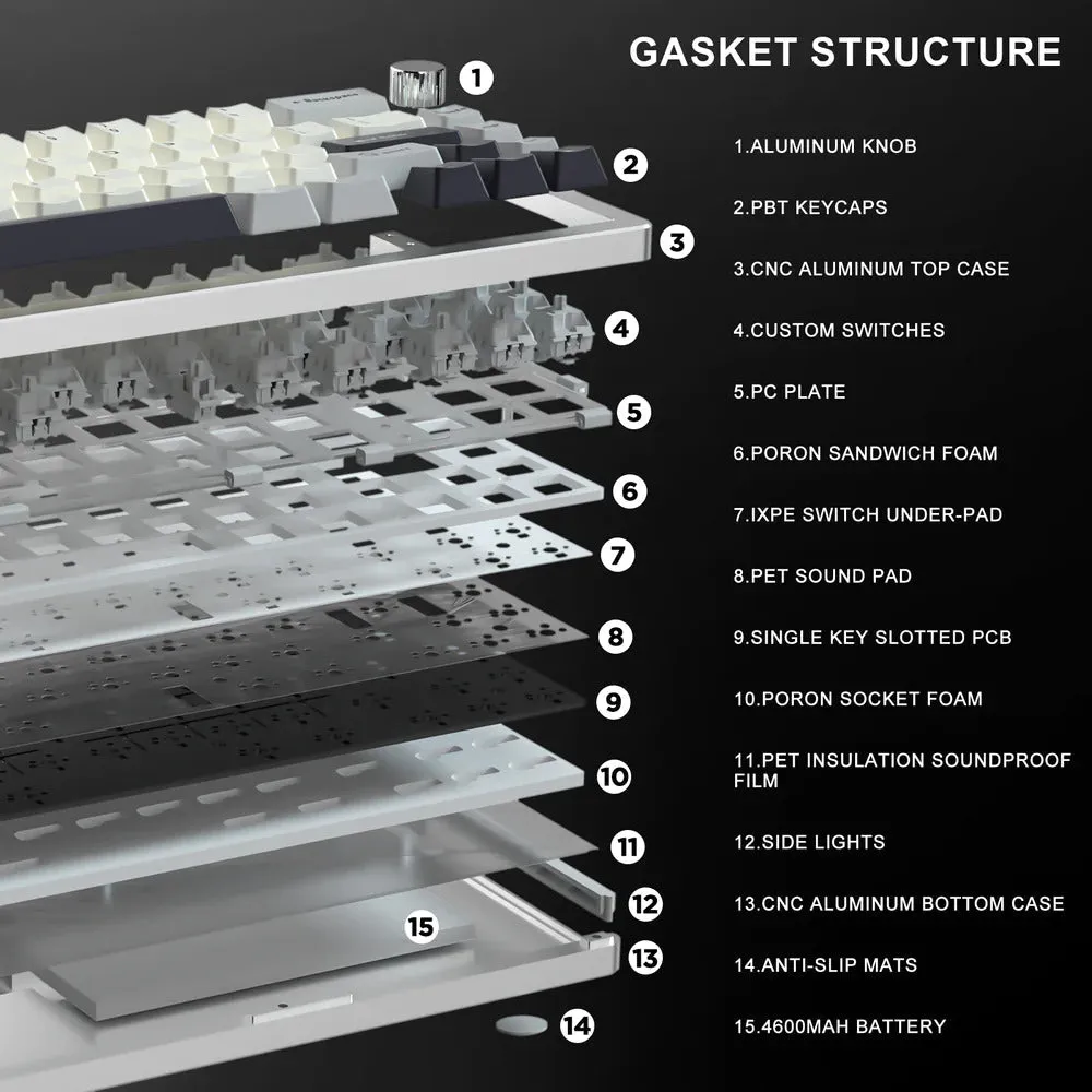 YUNZII AL66 Aluminum Wireless Keyboard