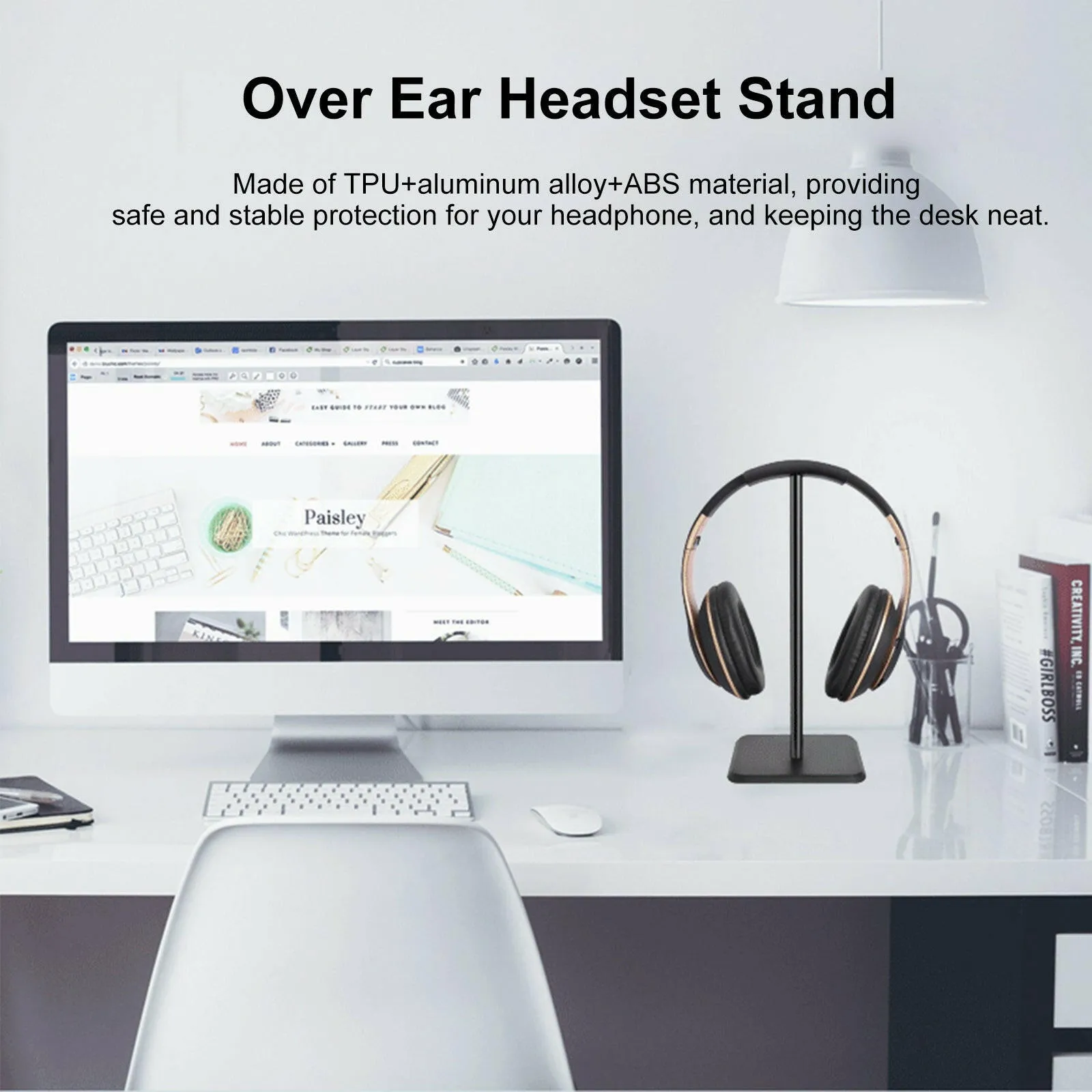 Z6 Over Ear Headset Stand Detachable Headphone Holder Gaming Headset Bracket Aluminum Alloy Earphone Display Rack