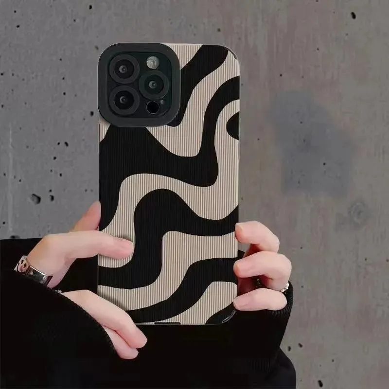 Zebra Stripe iPhone Case: Trendy Shockproof Cover for Various iPhone Models