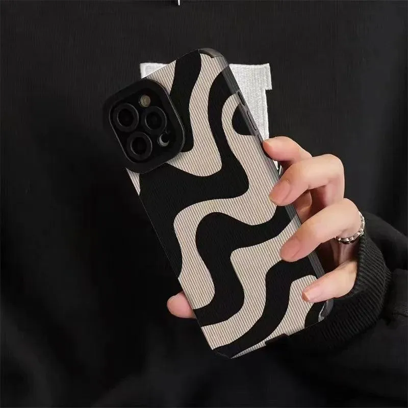 Zebra Stripe iPhone Case: Trendy Shockproof Cover for Various iPhone Models