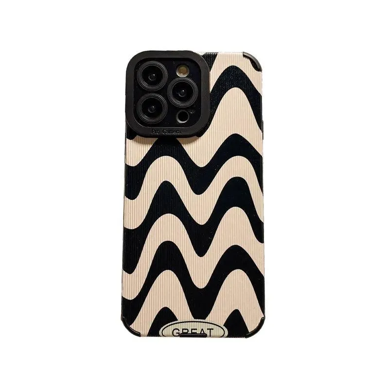 Zebra Stripe iPhone Case: Trendy Shockproof Cover for Various iPhone Models