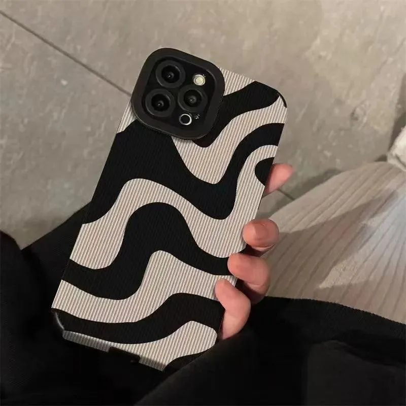 Zebra Stripe iPhone Case: Trendy Shockproof Cover for Various iPhone Models