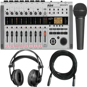 Zoom R24 Multi-Track Recorder, Interface, Controller, and Sampler   Behringer XM8500 Microphone Kit