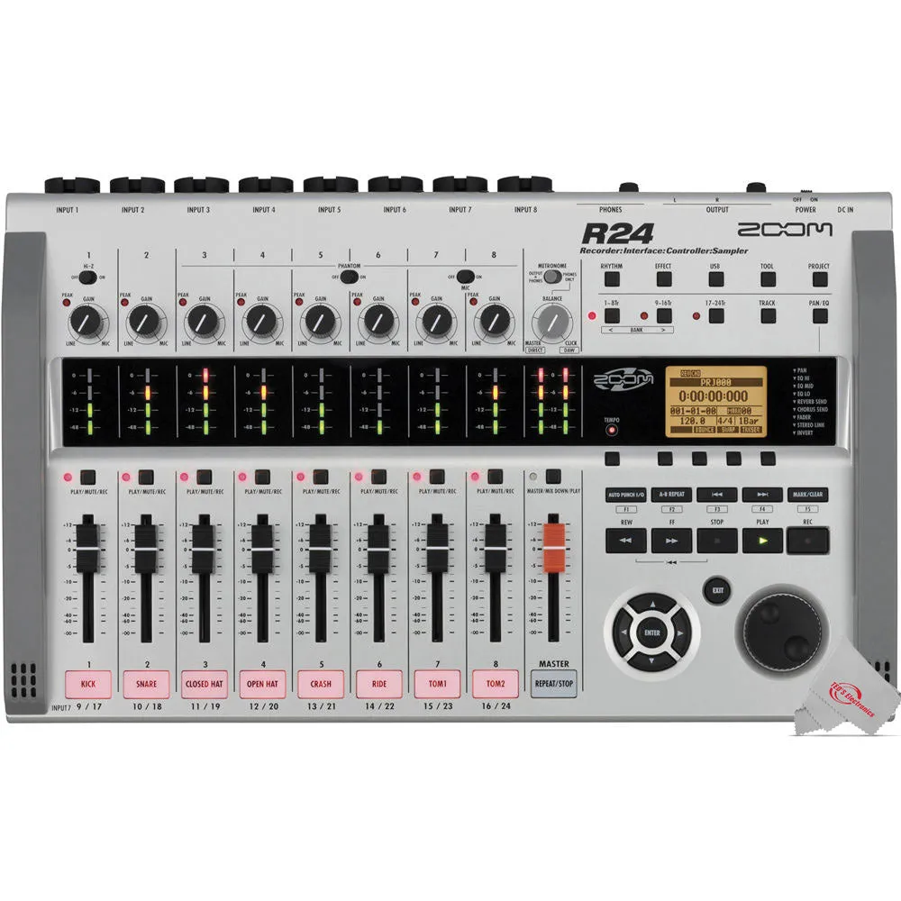 Zoom R24 Multi-Track Recorder, Interface, Controller, and Sampler   Behringer XM8500 Microphone Kit