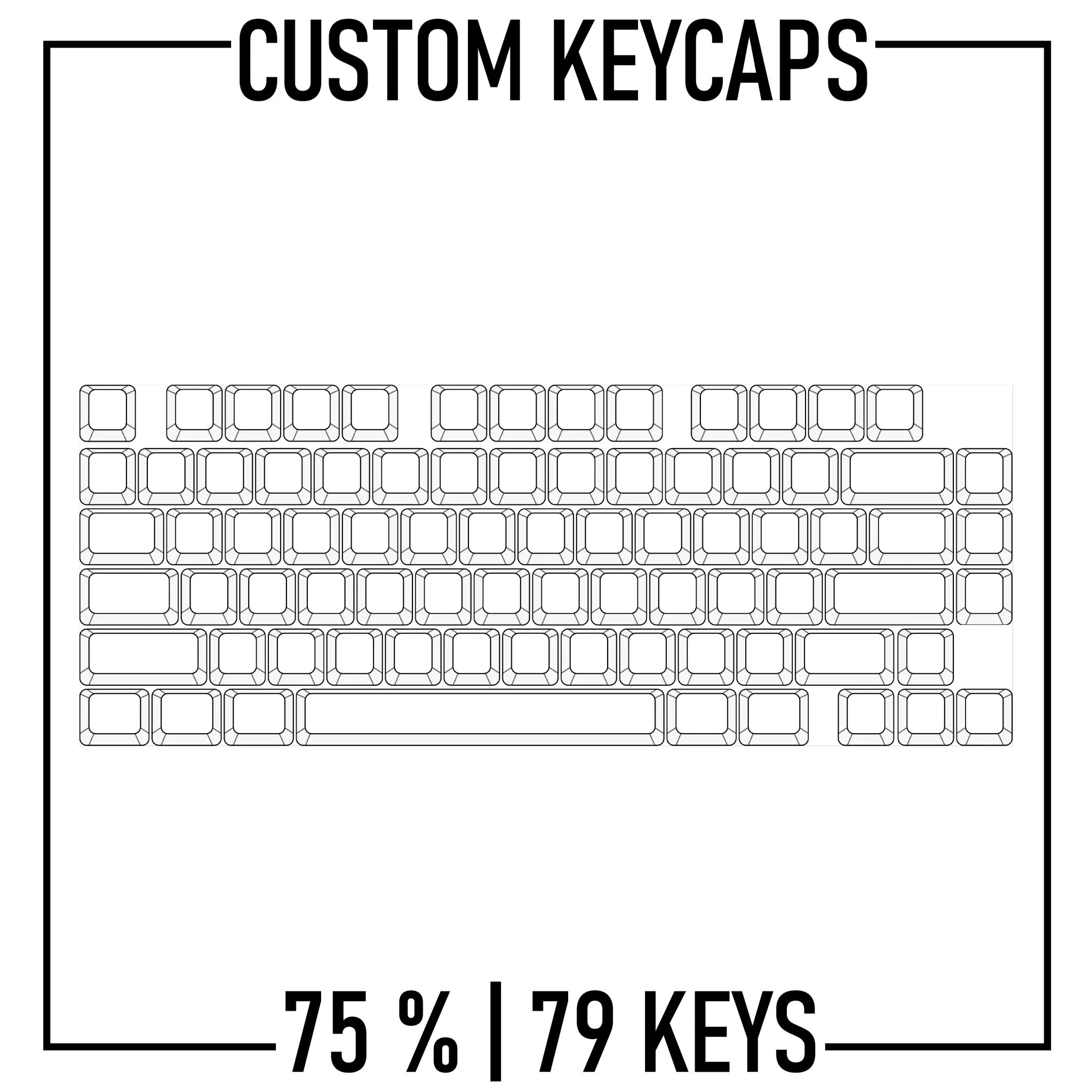 Zoom75 Custom Keycaps Set | PBT Keycaps ( ANSI | 79 Keys )